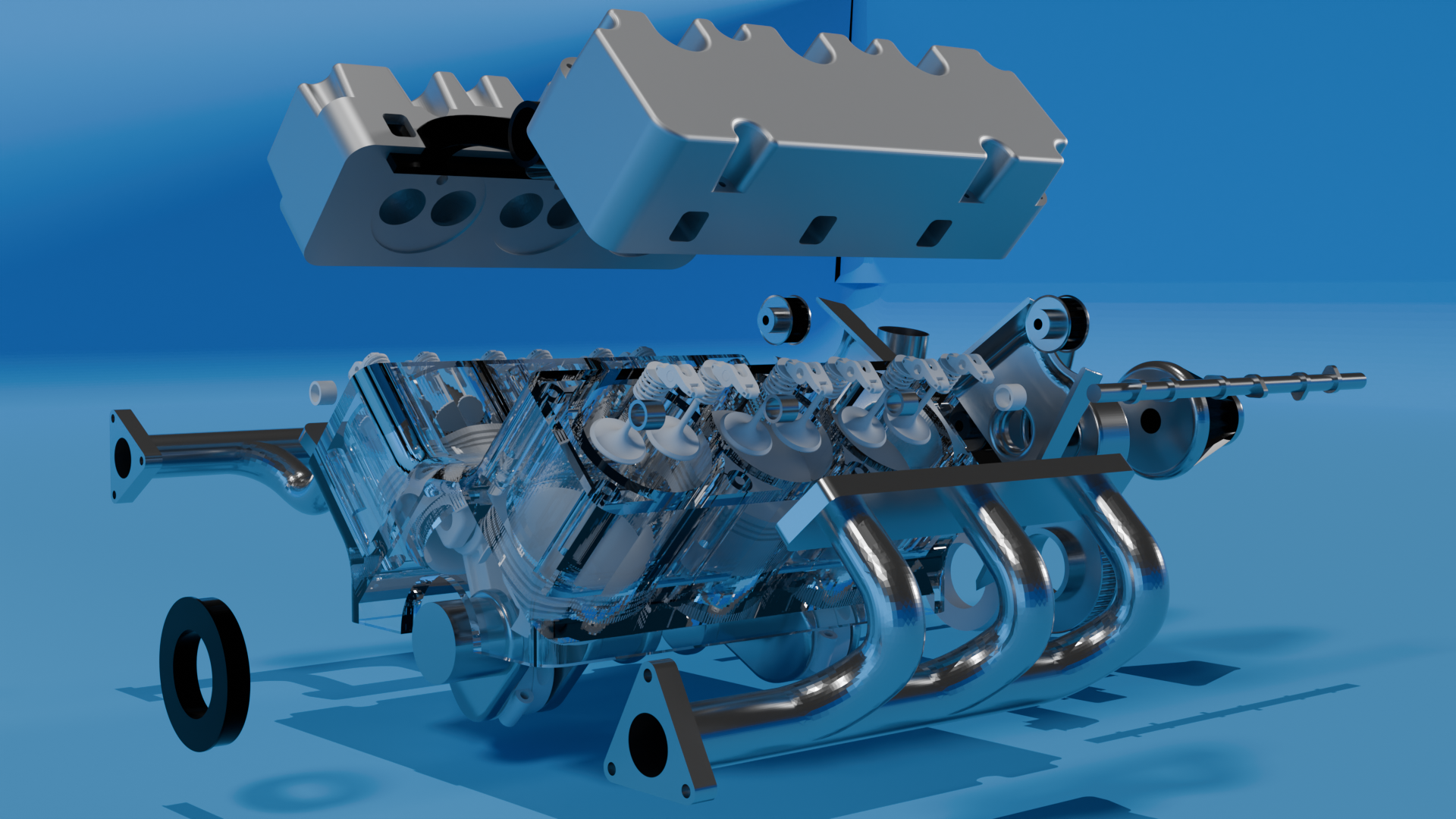 Cylinder rack beside the dispenser with the enclosure partly removed